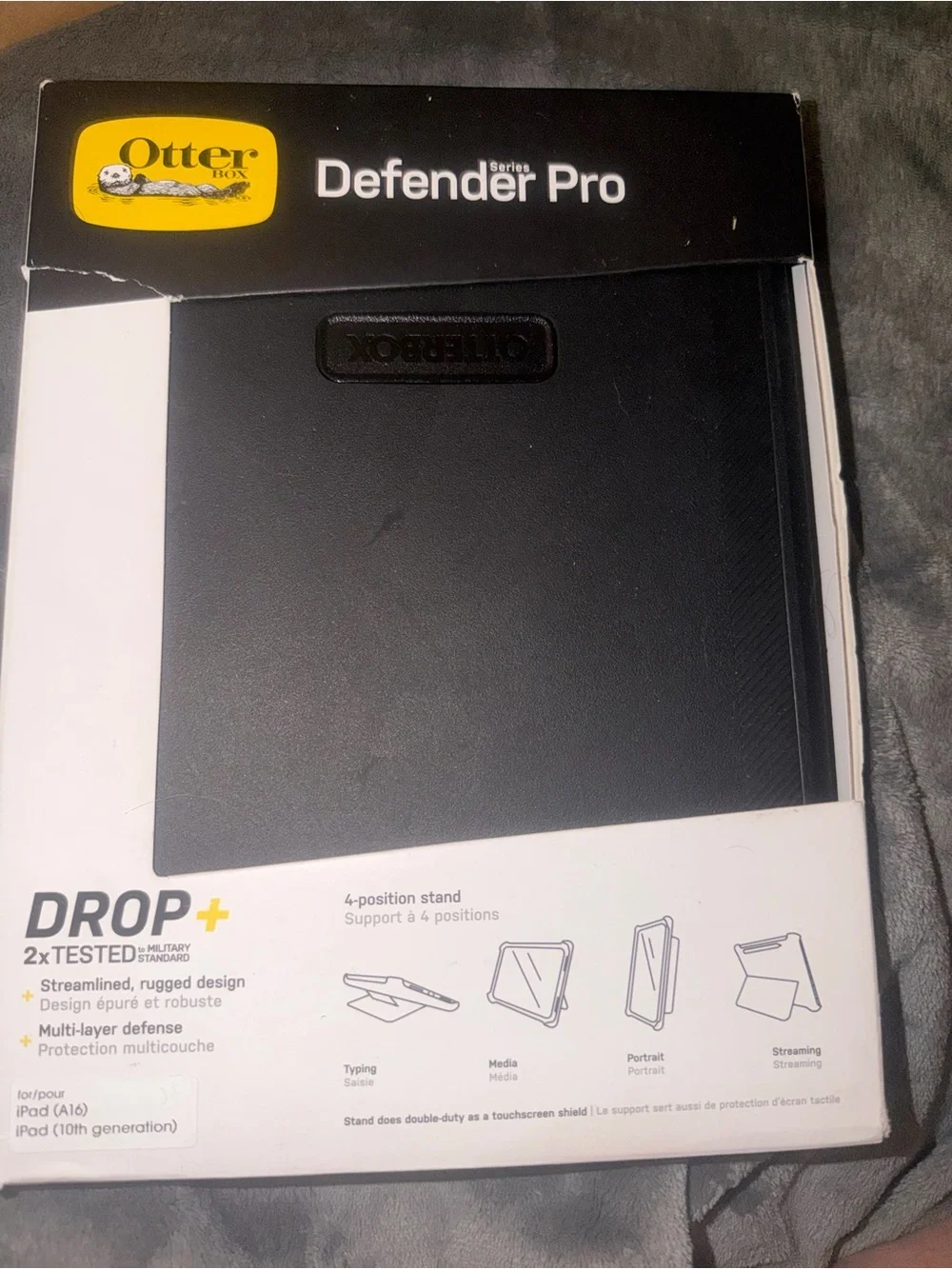OtterBox Defender Pro Black Tablet Case with 4-Position Stand